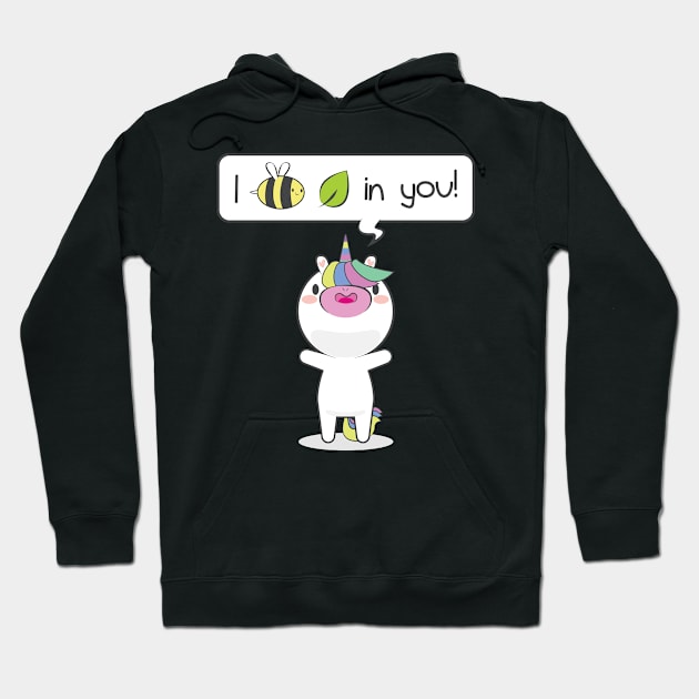 Unicorn I Bee Leaf In You Hoodie by avshirtnation